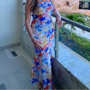 SHEIN Colorful Floral Maxi Dress Size S